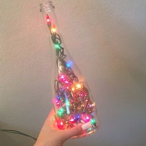 Christmas Lights Bottle Art Lamp